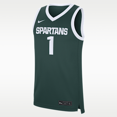 NIKE ELITE ミシガン州立大学ステイト スパルタンズ 1番 バスケユニM Michigan State Spartans Replica Men's Nike College Basketball